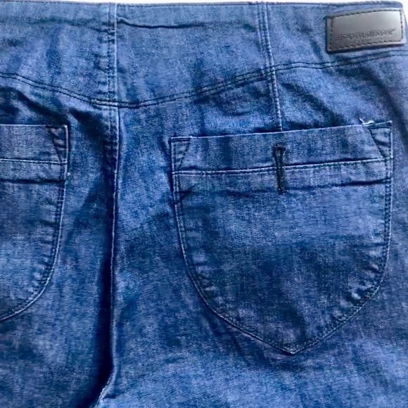 VINTAGE Epoch Jeans Chambray Denim Bell Flare Sailor Jeans. Sz. 11 - Picture 10 of 12